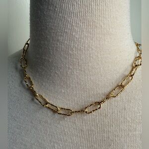 Stainless steel gold-tone chain necklace